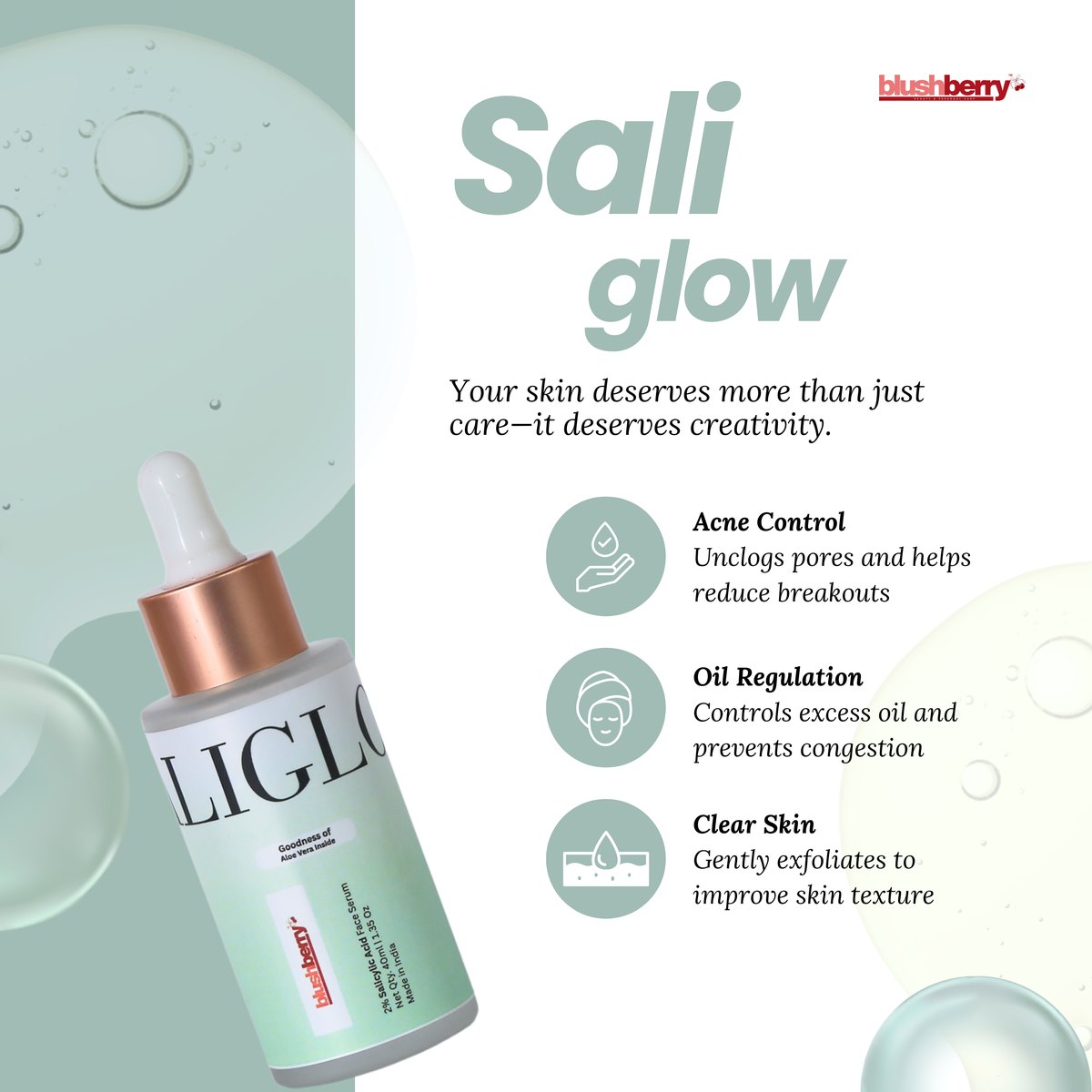 Saliglow 2% Salicylic Acid Acne Serum – Anti-Acne Face Serum for Pimples, Excess Oil & Clogged Pores| 40 ml| — photo 2