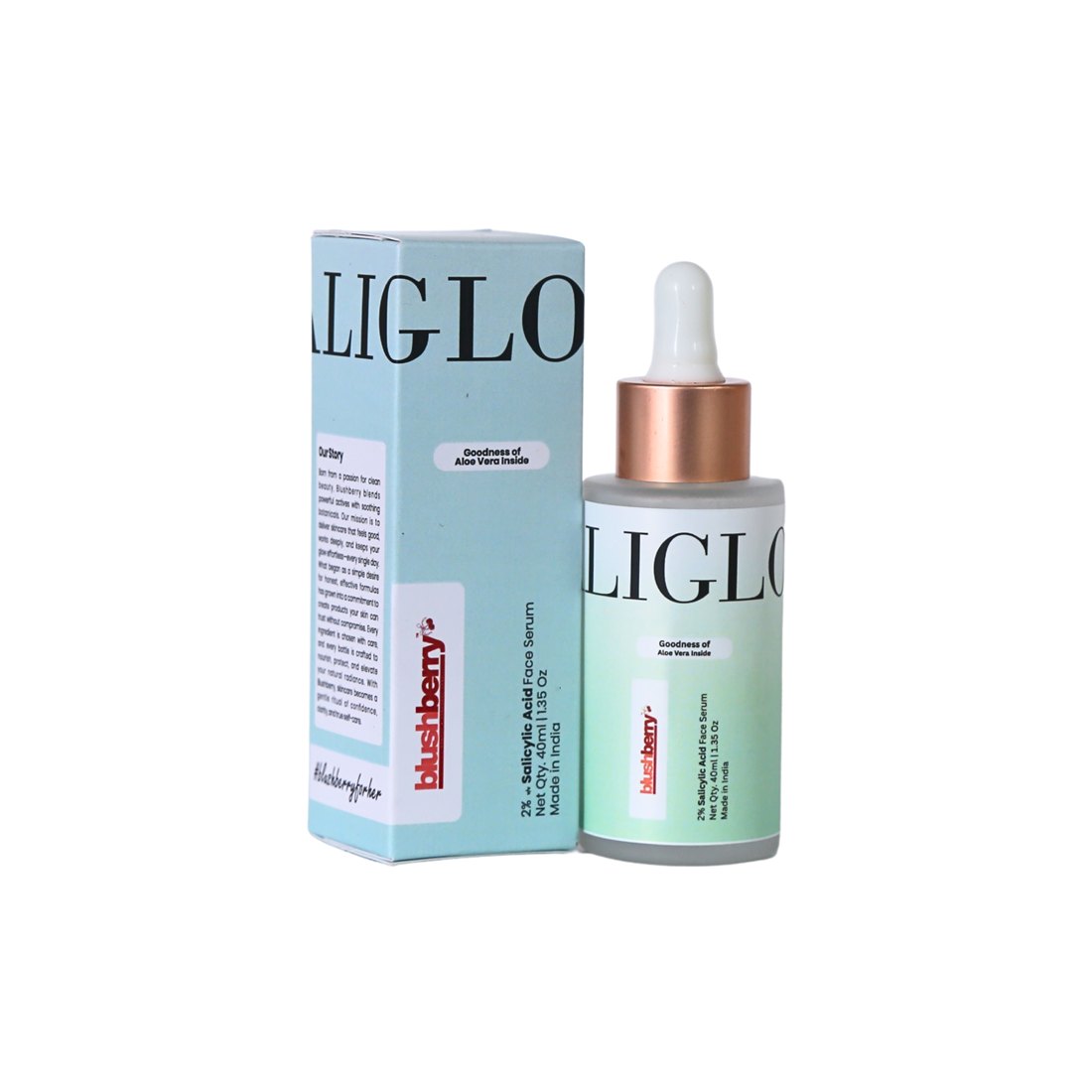 Saliglow 2% Salicylic Acid Acne Serum – Anti-Acne Face Serum for Pimples, Excess Oil & Clogged Pores| 40 ml|